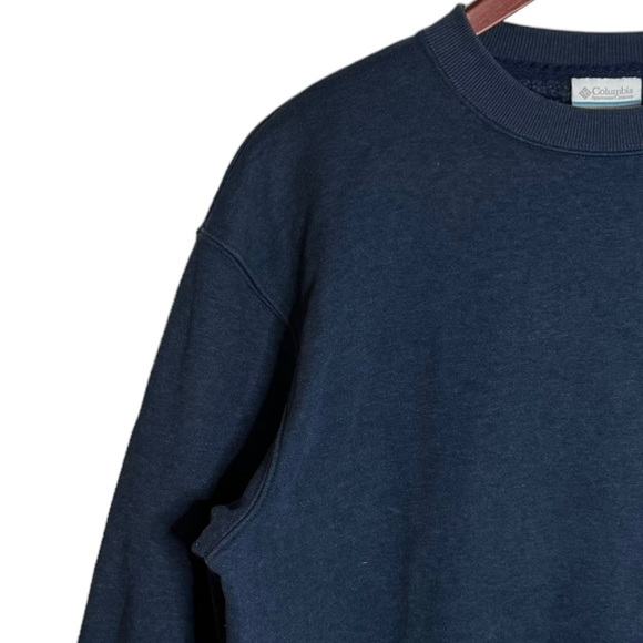 Columbia Hart Mountain II 2 Crew Neck Ribbed Cuffs and Waistband Heather Navy M - Picture 7 of 16